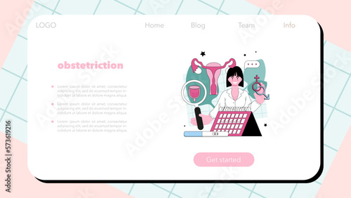 Gynecologist, reproductologist and women health doctor web banner