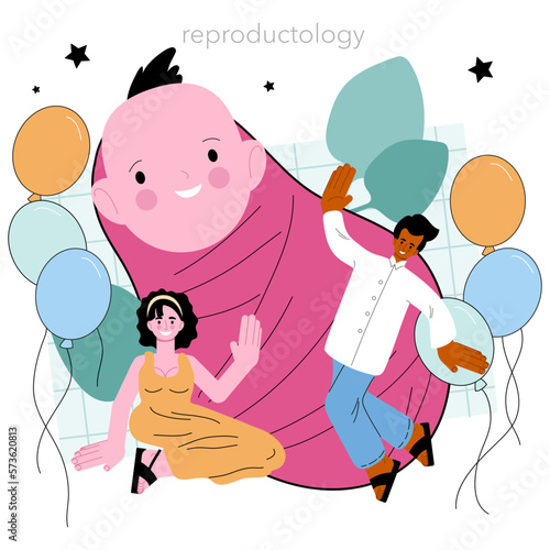 Reproductology and obstetrics concept. Human reproductive health