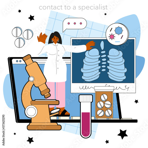 Tuberculosis specialist online service or platform. Human pulmonary