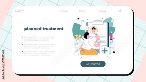 Traumatologist and trauma surgery doctor web banner or landing page