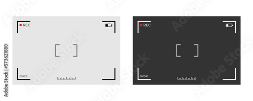 Camera view finder vector illustrations