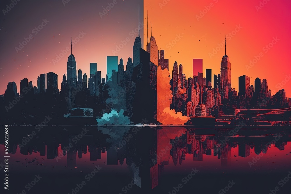 New York aesthetic live colors - Generative Ai