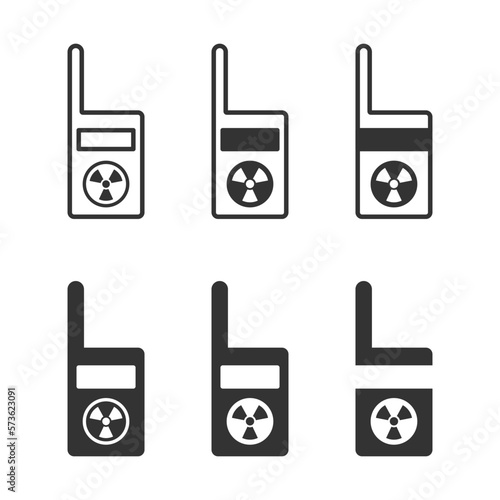 Radiation detector icon. Vector illustration.