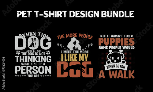 Retro Pet Dog and Cat Vector Graphics T-Shirt Design