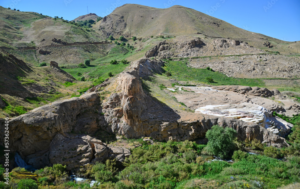Baskale Travertines, located in Van, Turkey, is a very important natural area. Baskale Travertines, located in Van, Turkey, is a very important natural area.
