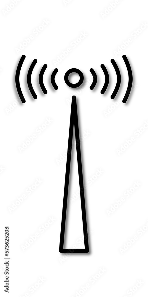 illustrazione con simbolo antenna di trasmissione ricezione su sfondo trasparente illustrazione con simbolo antenna di trasmissione ricezione su sfondo trasparente