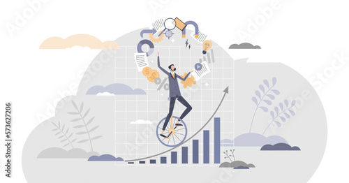 Marketing expert with advertisement strategy optimization tiny person concept, transparent background. Social media content specialist.
