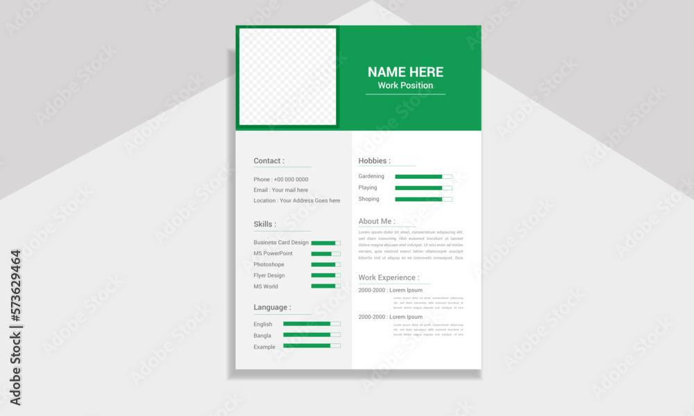 Professional & Modern Curriculum Vitae (CV) Design template Professional & Modern Curriculum Vitae (CV) Design template