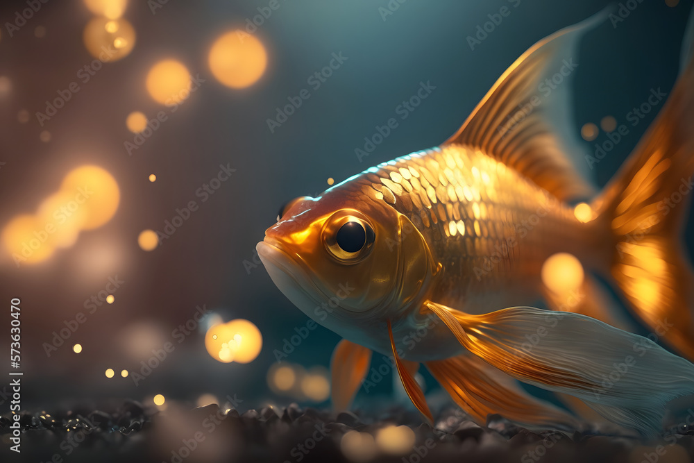 Portrait d'un poisson rouge » IA générative Portrait d'un poisson rouge » IA générative