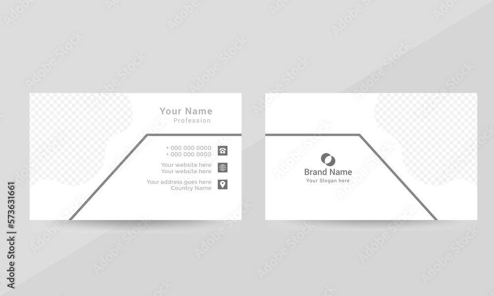 Professional modern double sided business card design template. Flat range business card animation Professional modern double sided business card design template. Flat range business card animation