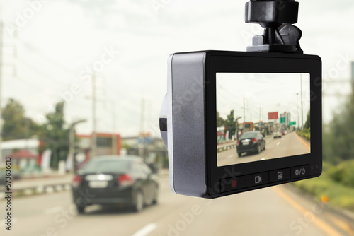 Car CCTV camera video recorder for driving safety on the road