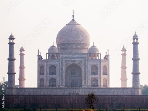 Agra, India - December 12, 2019: The legendary Taj Mahah in India.