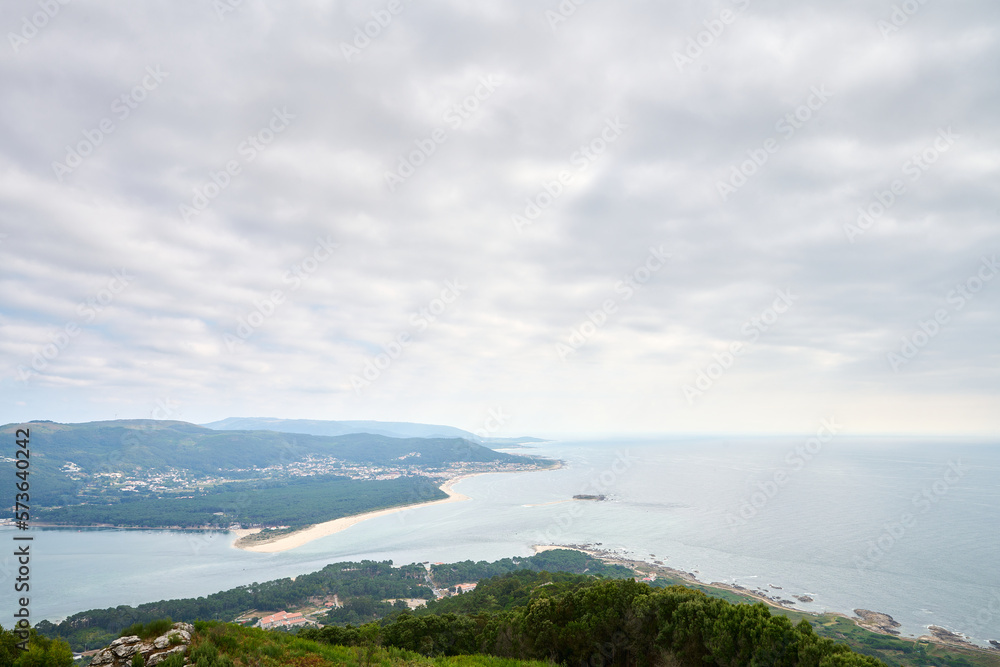 Beautiful summer seascape. View from the top of the mountain.