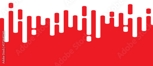 Red abstract lines on white background. Trendy abstract lines transition background for backdrop, cover, wallpaper and banner. Rounded lines halftone for brochure, layout and flyer. Creative vector