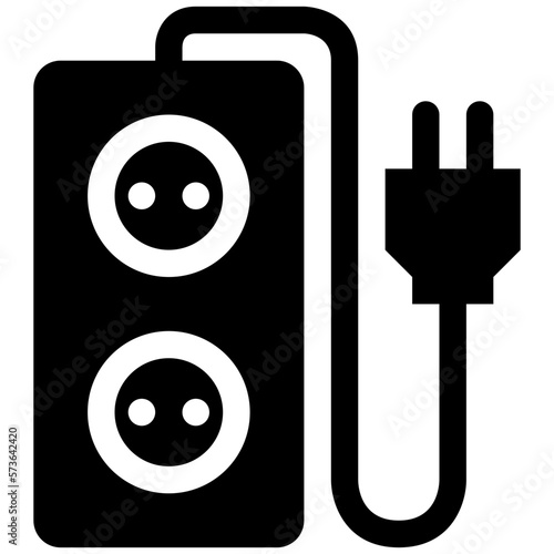 Electric Extension Glyph Icon