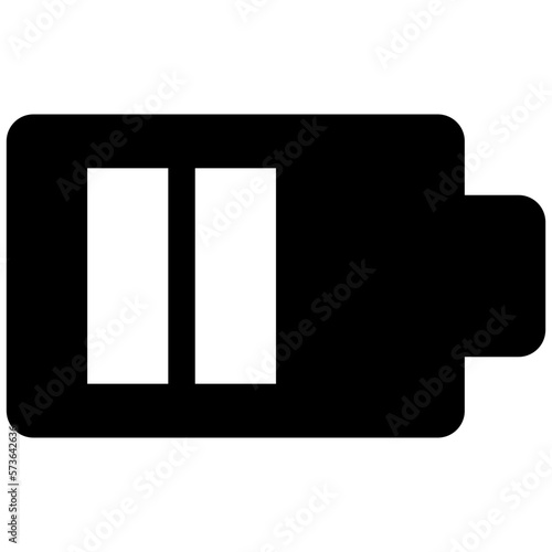 Half Battery Glyph Icon