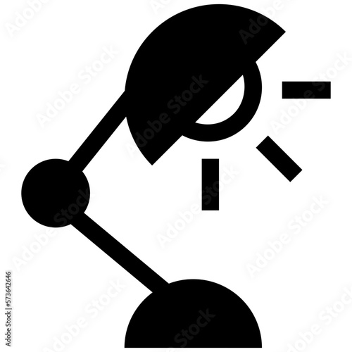 Desktop Lamp Glyph Icon