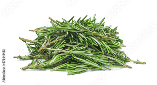 Rosemary leaves isolated on transparent background. PNG