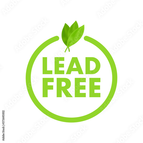 Lead free sign, label. Vector stock illustration