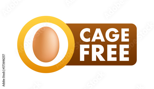Cage free sign, label. Vector stock illustration