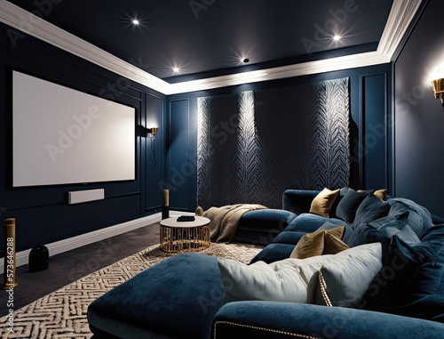 Modern and Elegant Home Theater