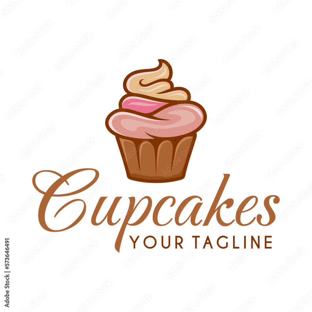 ice cream logo, ice cream icon simple shape, label or ice cream shop design