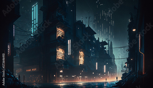 modern-style night city