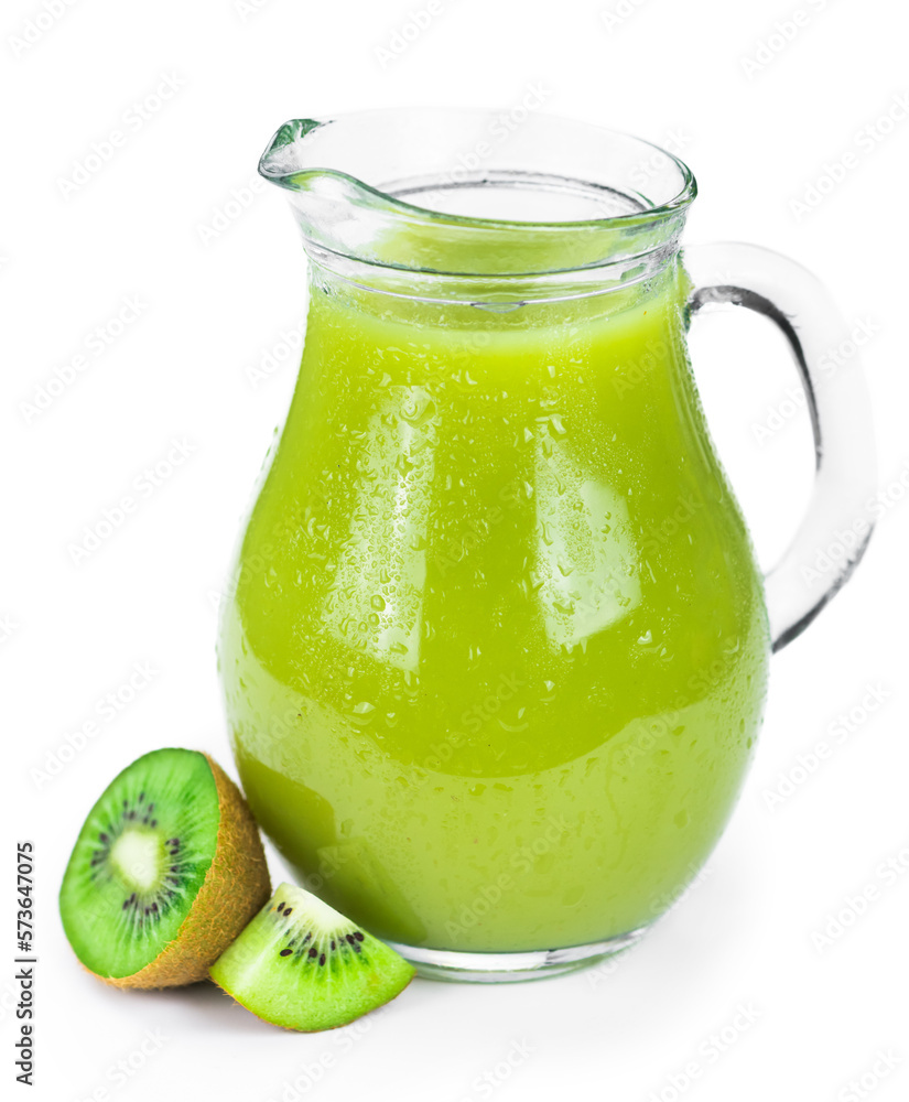 Kiwi Smoothi on transparent background (close-up shot) Kiwi Smoothi on transparent background (close-up shot)