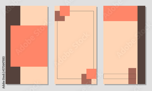 Vector Geometric Backgrounds for Social Media Stories. Set of Stories Frame Templates. For Instagram, Facebook, Whatsapp and TikTok Stories.