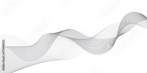 Abstract grey, white smooth element swoosh speed wave modern stream background. Abstract wave line for banner, template, wallpaper background with wave design. Vector illustration