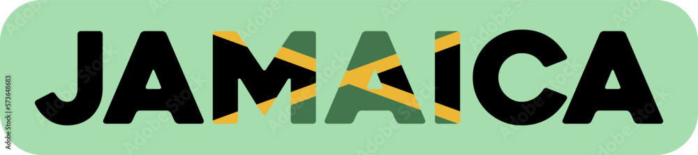 Abstraction of the flag of the country of Jamaica. Vector illustration