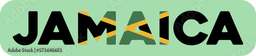 Obraz na płótnie Abstraction of the flag of the country of Jamaica. Vector illustration w salonie