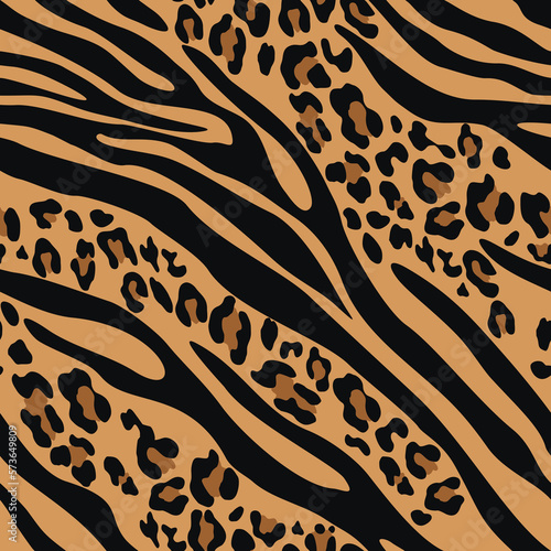 
Print zebra leopard mix pattern seamless animal print, trendy fabric texture. Stylish design.