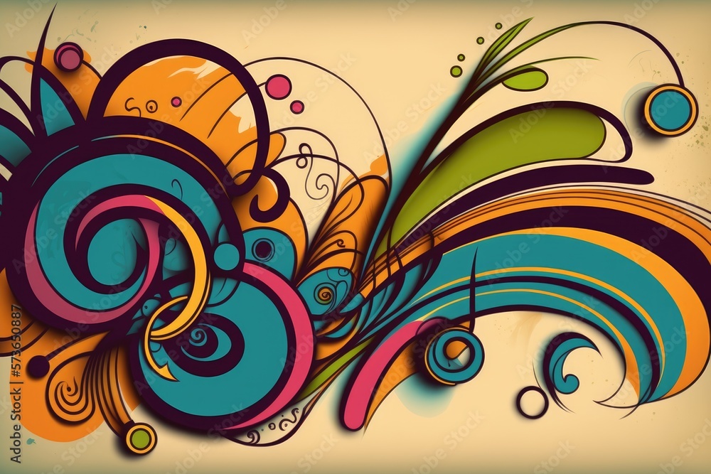 abstract sketch of designs colorful background - generative ai
abstract sketch of designs colorful background - generative ai