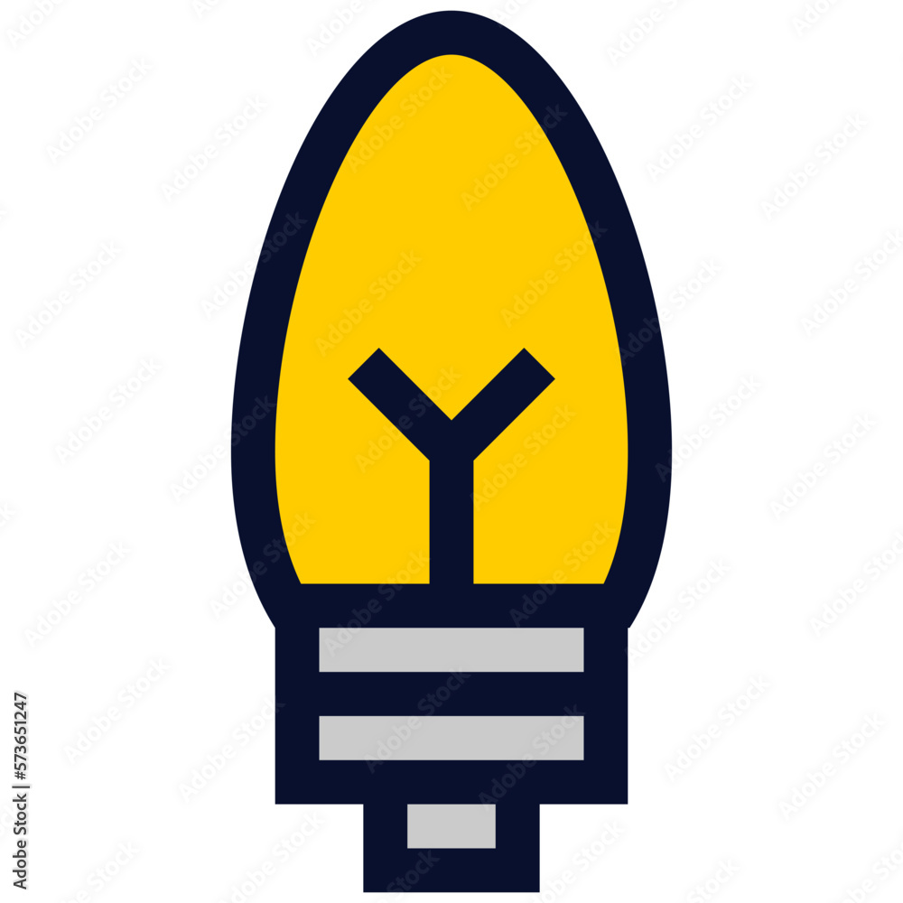 Small Electric Bulb Color Icon Small Electric Bulb Color Icon