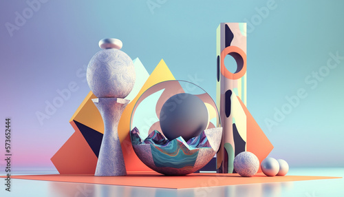 3D Geometric Shapes Abstract Background. Use it as background for your projects like the commercial advertisement, products promo, wall projection mapping, fashion show, music award.