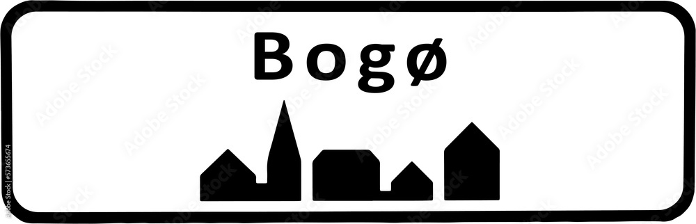 City sign of Bogø - Bogø Byskilt City sign of Bogø - Bogø Byskilt