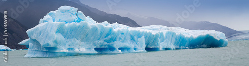 Iceberg landscape in icy Patagonian waters