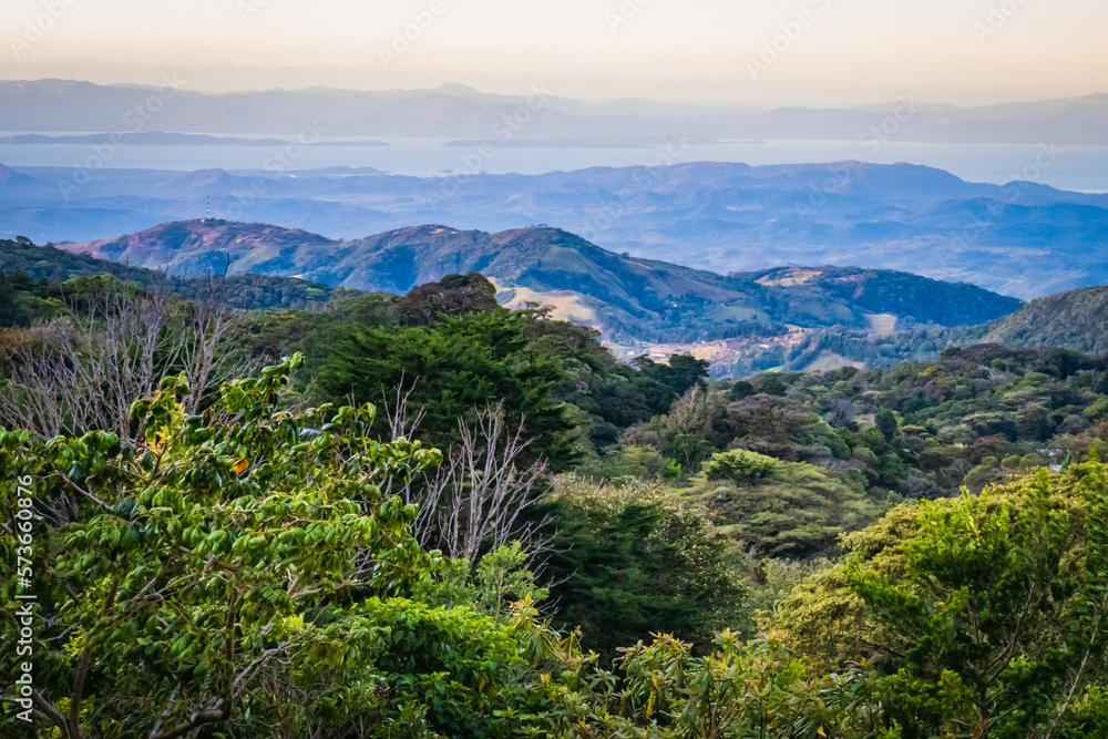 view from the hills above Monteverde Cloud Forest towards the Pacific Ocean in Costa Rica
view from the hills above Monteverde Cloud Forest towards the Pacific Ocean in Costa Rica