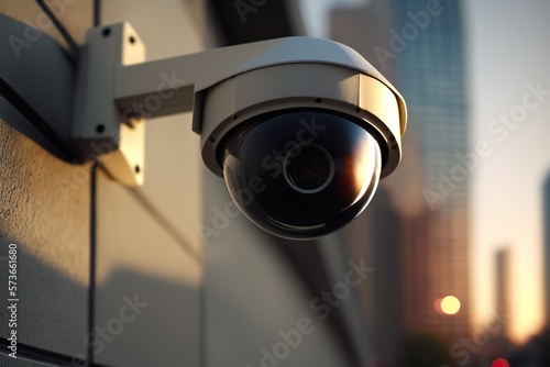 To assure the security of the area, a top notch rotating video surveillance camera with night vision is mounted. Generative AI