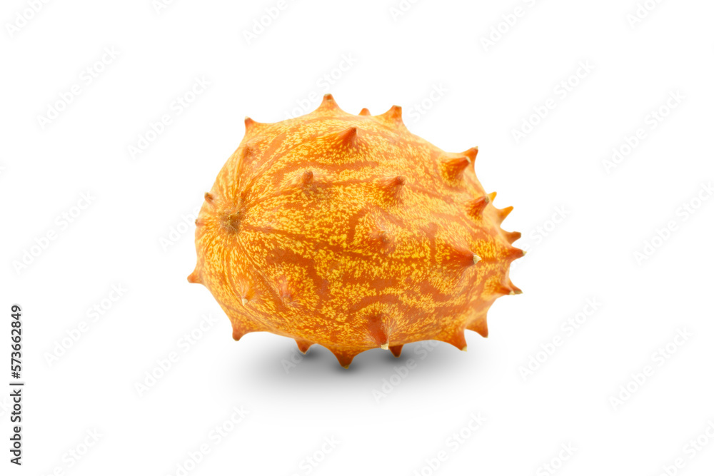 Fototapeta premium Kiwano fruit isolated on white background with clipping path.