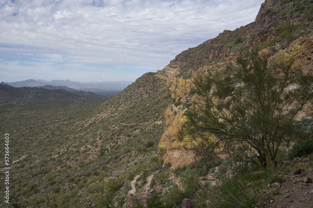 The wind cave trail located in the Usery Mountain Regional park near Mesa Arizona is a quintessential desert hiking trail.
