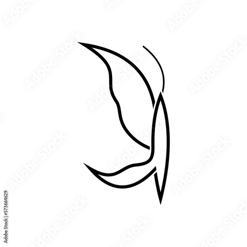 ILLUSTRATION OF BUTTERFLY AND LETTER J