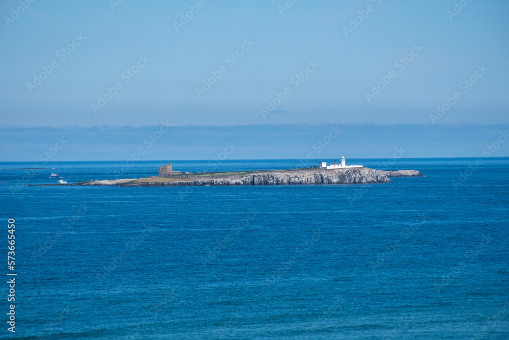 Farne Islands off the Northumberland coast, UK. Photographed from Bamburgh beach Farne Islands off the Northumberland coast, UK. Photographed from Bamburgh beach