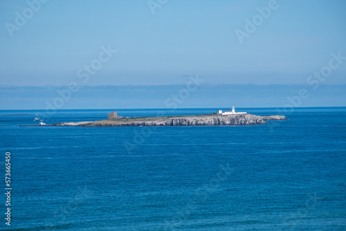 Farne Islands off the Northumberland coast, UK. Photographed from Bamburgh beach