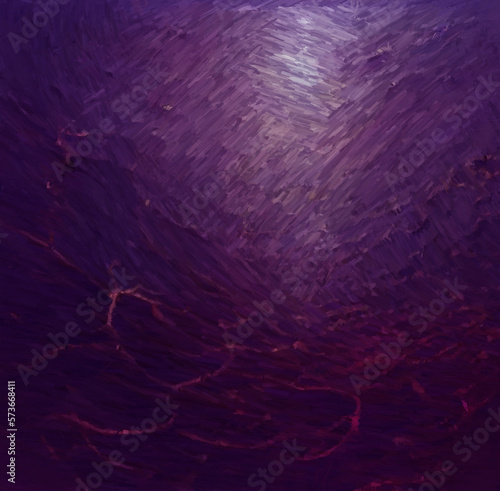 Dark abyss digital painting. 2d illustration.