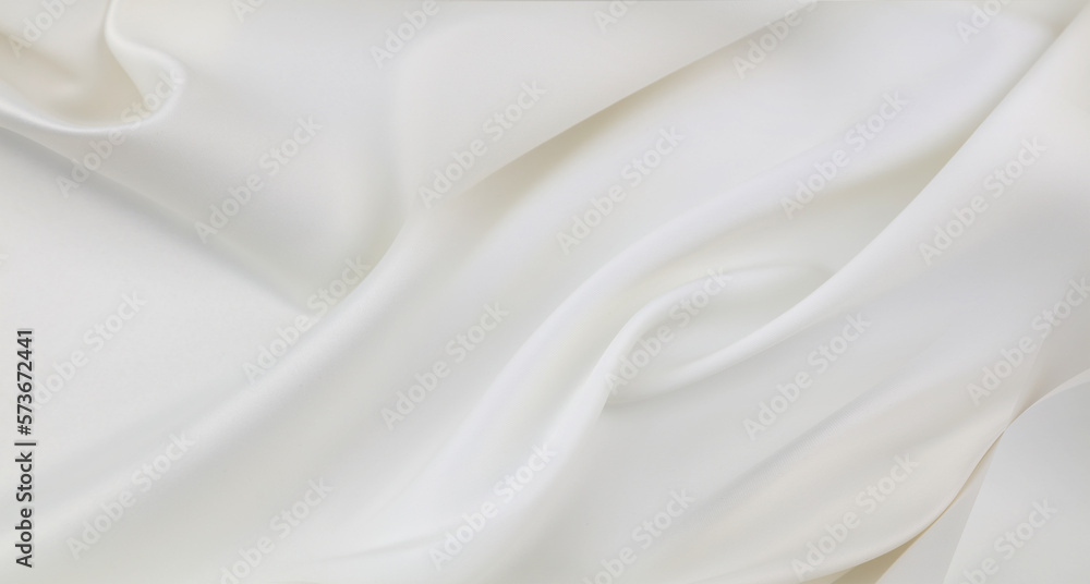Fototapeta premium White silk fabric