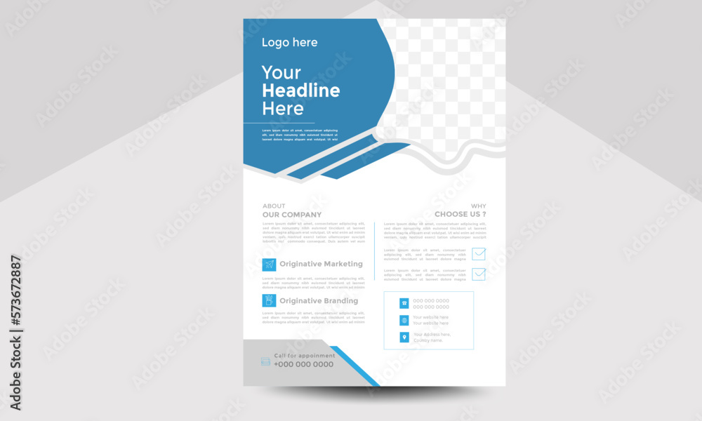 Professional & Modern Flyer Cover Design template for Development your business Professional & Modern Flyer Cover Design template for Development your business
