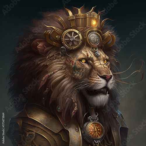 steampunk lion