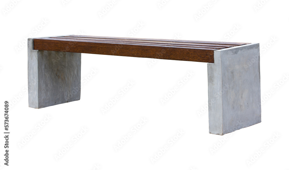 © aopsan - Long wooden chair isolated with clipping path